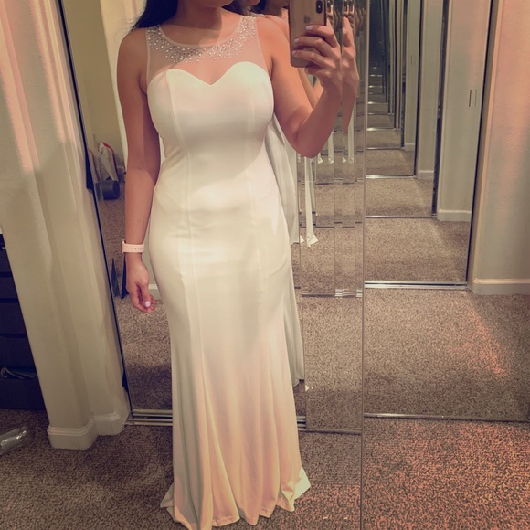 macy's white evening gowns